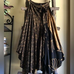 Gorgeous Free People Bohemian Asymmetrical Maxi Skirt